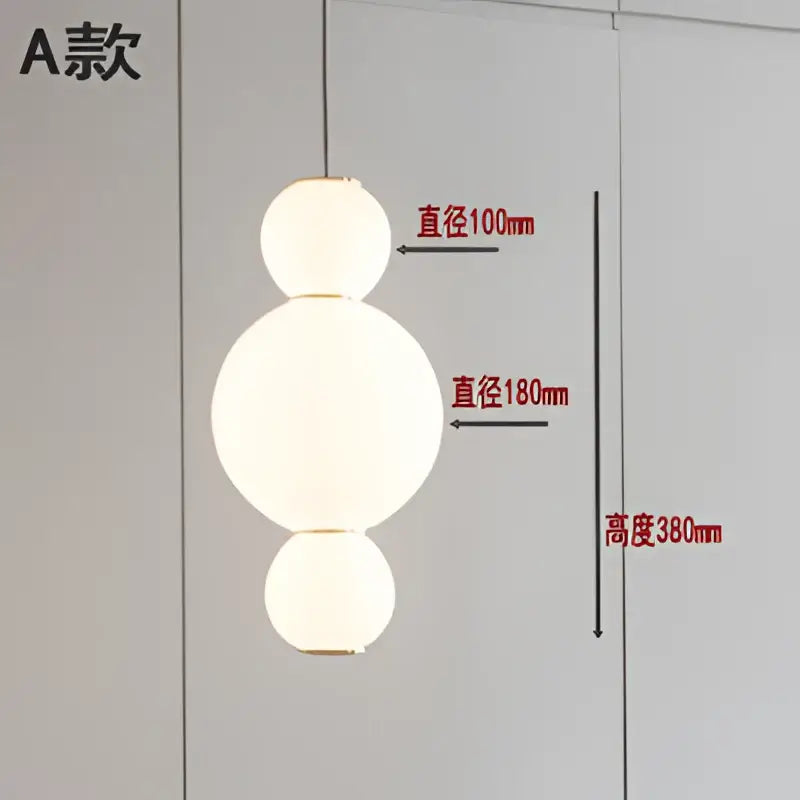 Modern minimalist decorbites led spiral ball pendant with three frosted glass spheres for bedroom kitchen dining room
