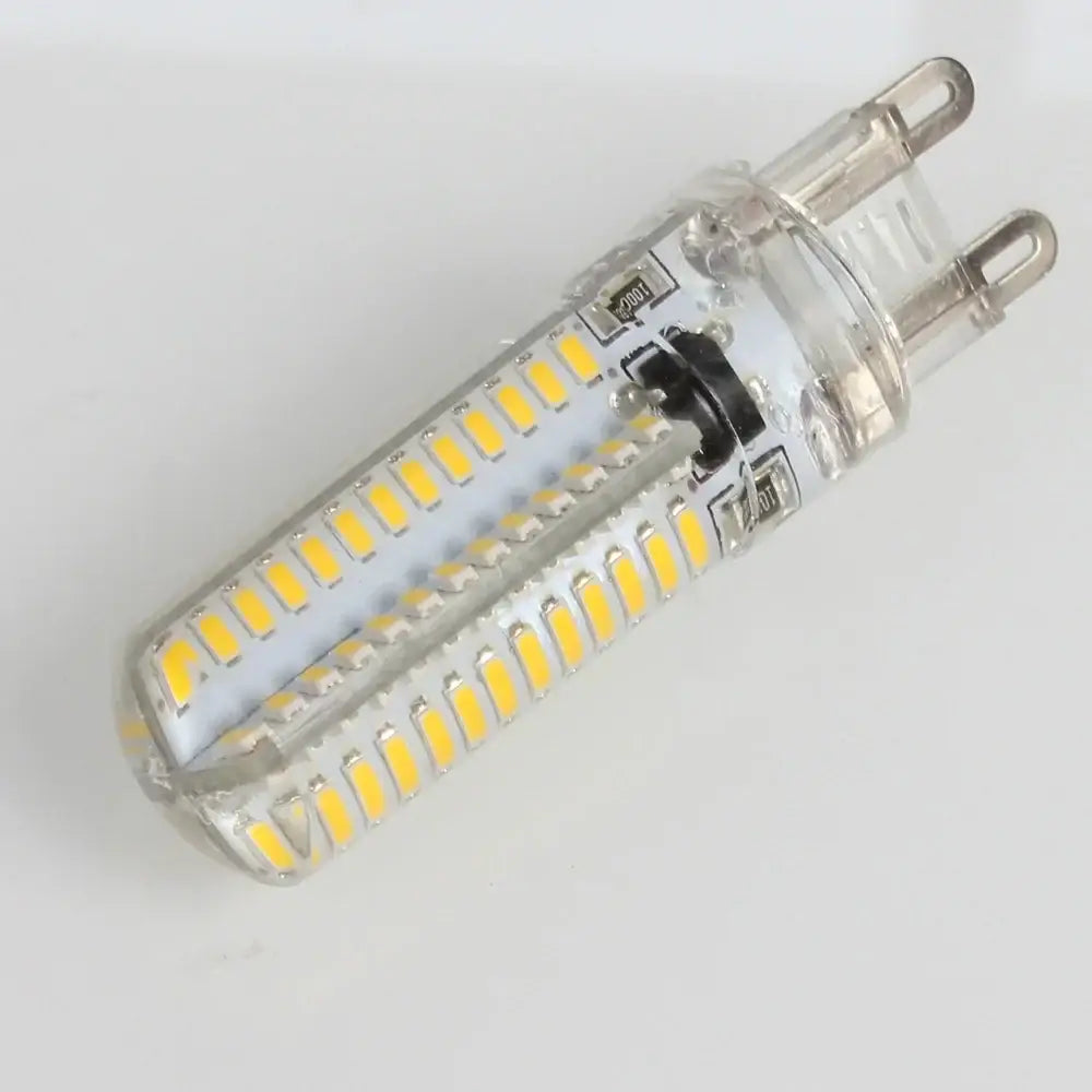Clear glass decorbites led spot light bulb with g9 base and yellowish leds in transparent casing 5W AC200-240v