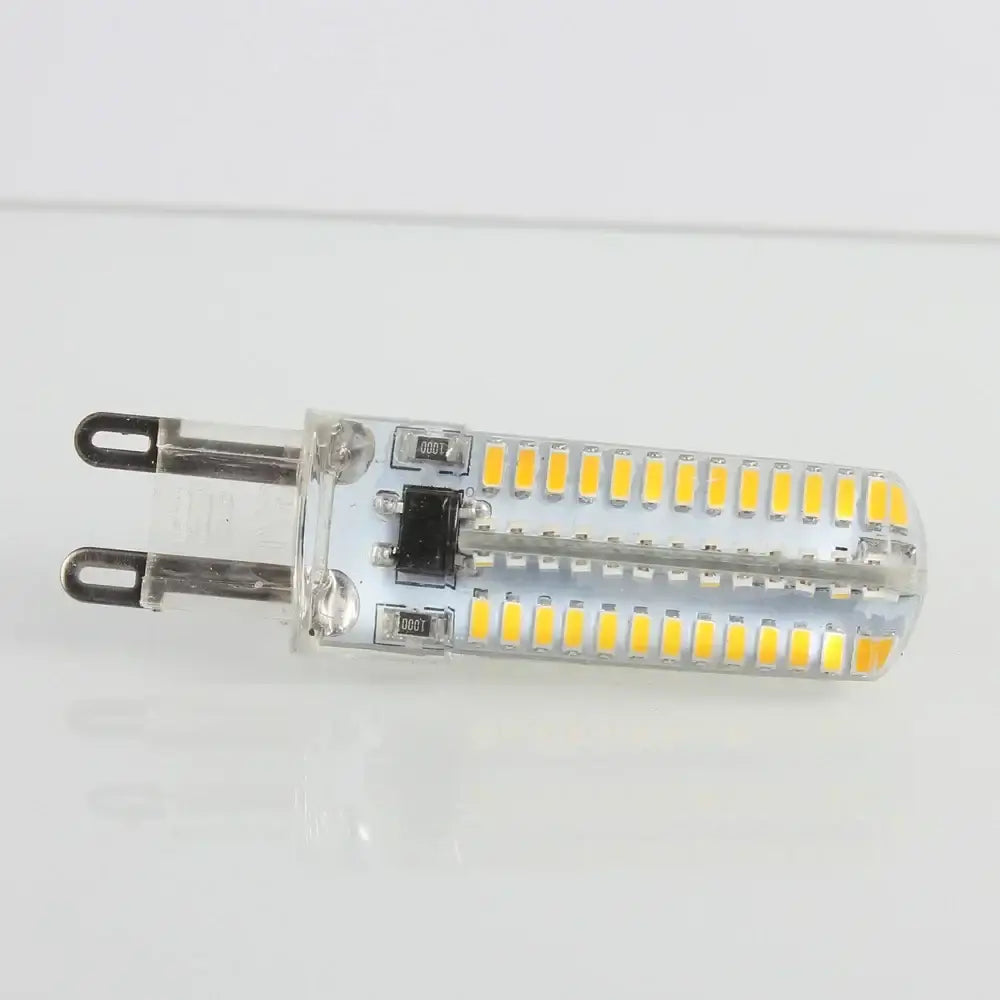 Clear glass led bulb with g9 base and two rows of yellowish leds decorbites led spot light 5w smd3014