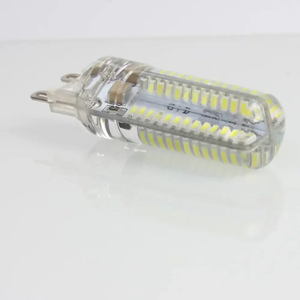 Clear glass led bulb with g9 base and yellowish leds arranged in rows for decorbites led spot light 5w crystal lamp