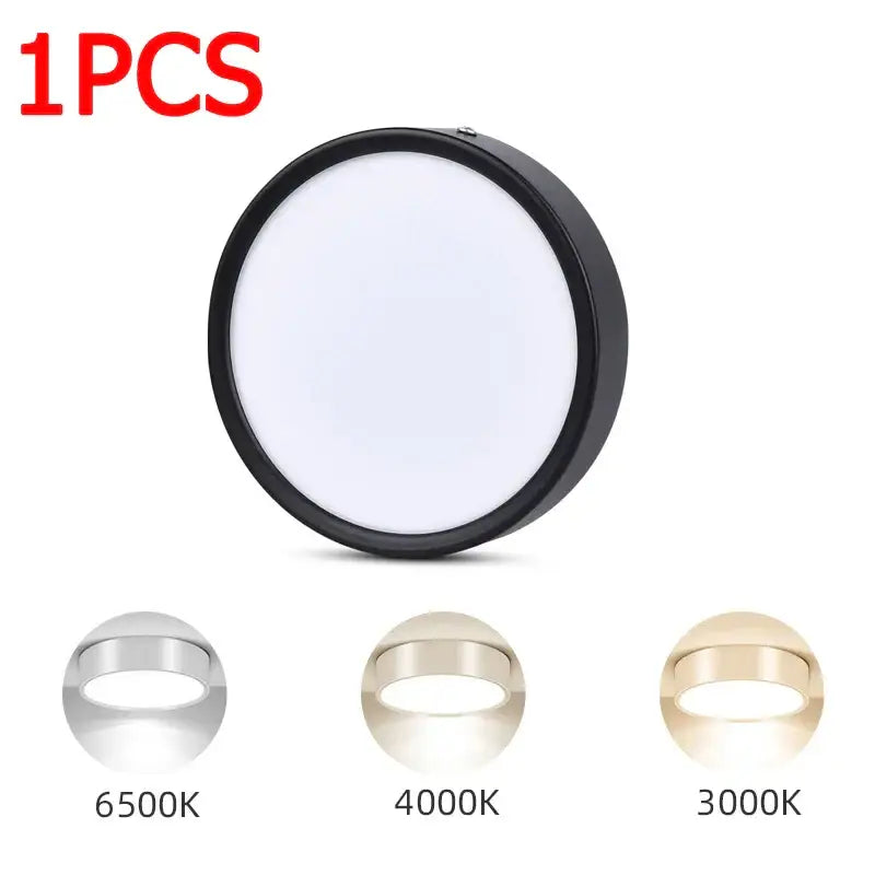 Black circular decorbites led spot lighting ceiling downlight with modern design and three color temperature options