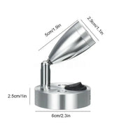 Silver metallic decorbites led spot reading light with adjustable conical head and black toggle switch for RV use
