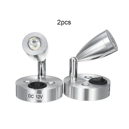 Silver decorbites led spot adjustable 3w 6000k cold white spot reading light with metallic finish for rv and boats