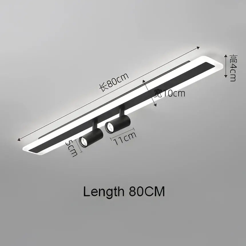 Modern minimalist decorbites led spotlight ceiling lamp with black and white design featuring three adjustable spotlights