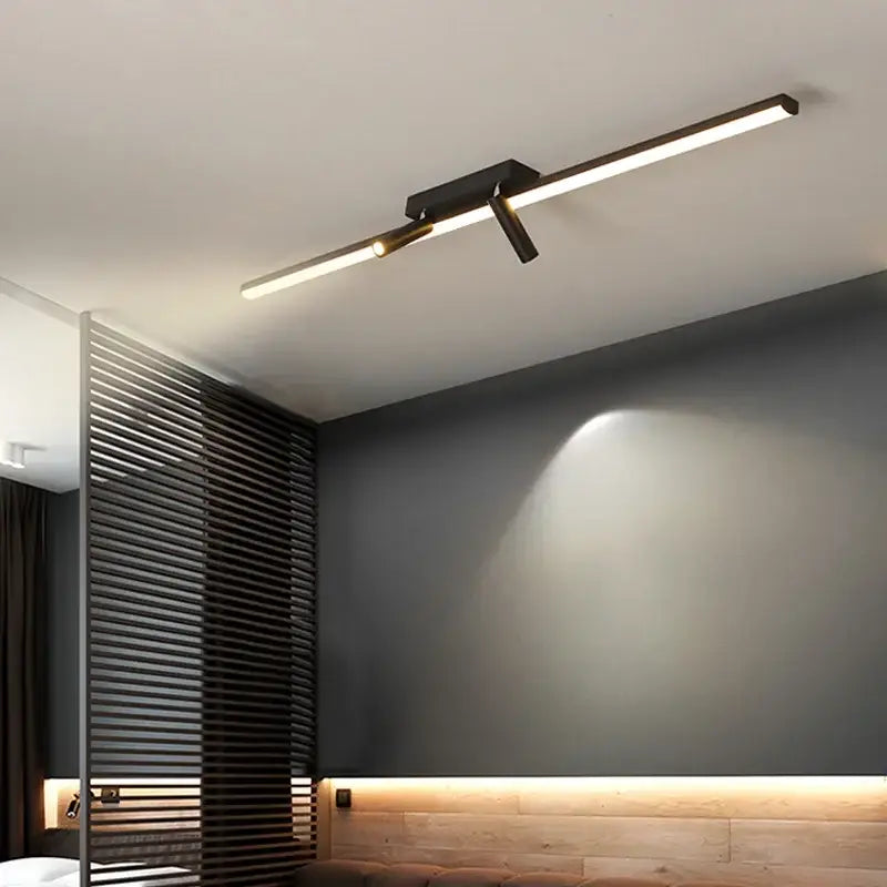 Modern black and brass decorbites led spotlight ceiling pendant light with adjustable spotlight for living room lighting