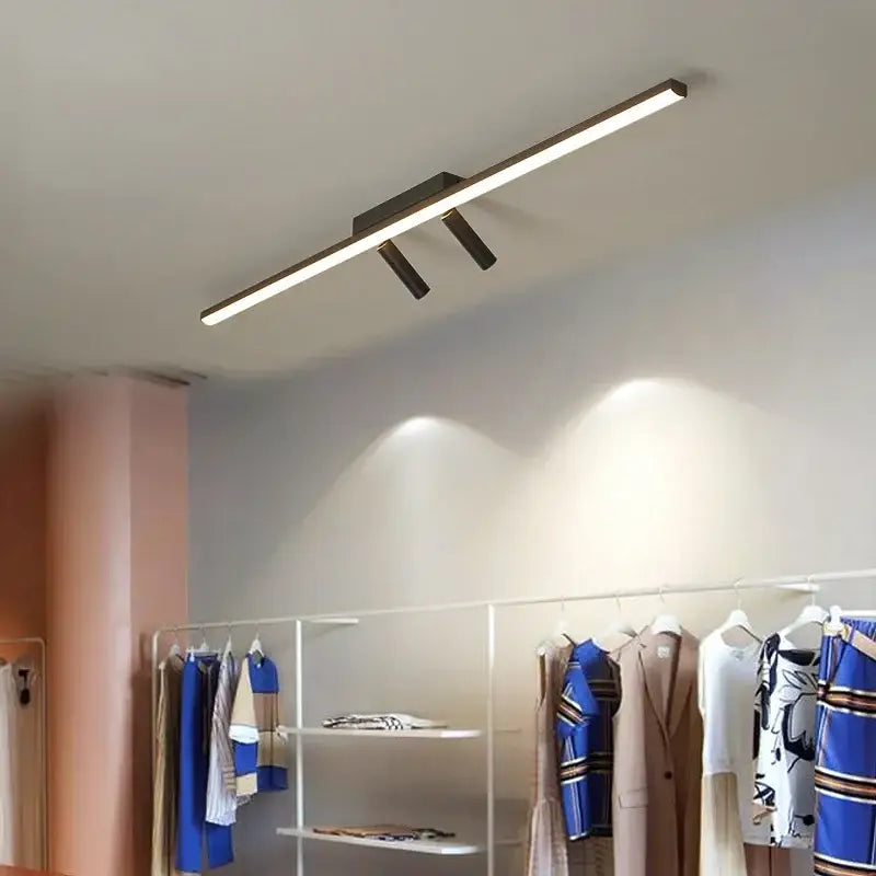 Modern minimalist decorbites led spotlight ceiling lamp with sleek rectangular design and adjustable spotlights for bedroom lighting