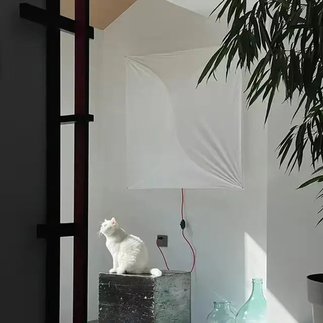 Minimalist white fabric decorbites led square wall lamp with sleek modern design for living room bedroom corridor