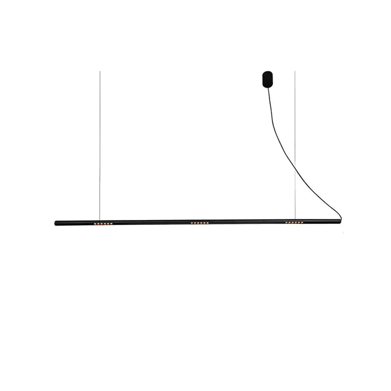 Black minimalist decorbites led square sensor chandelier with sleek linear design and embedded led lights for living room lighting