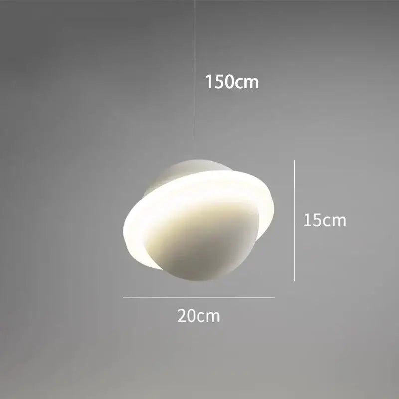 Modern white pendant led staircase chandelier by decorbites featuring sleek overlapping spherical design for living room decor
