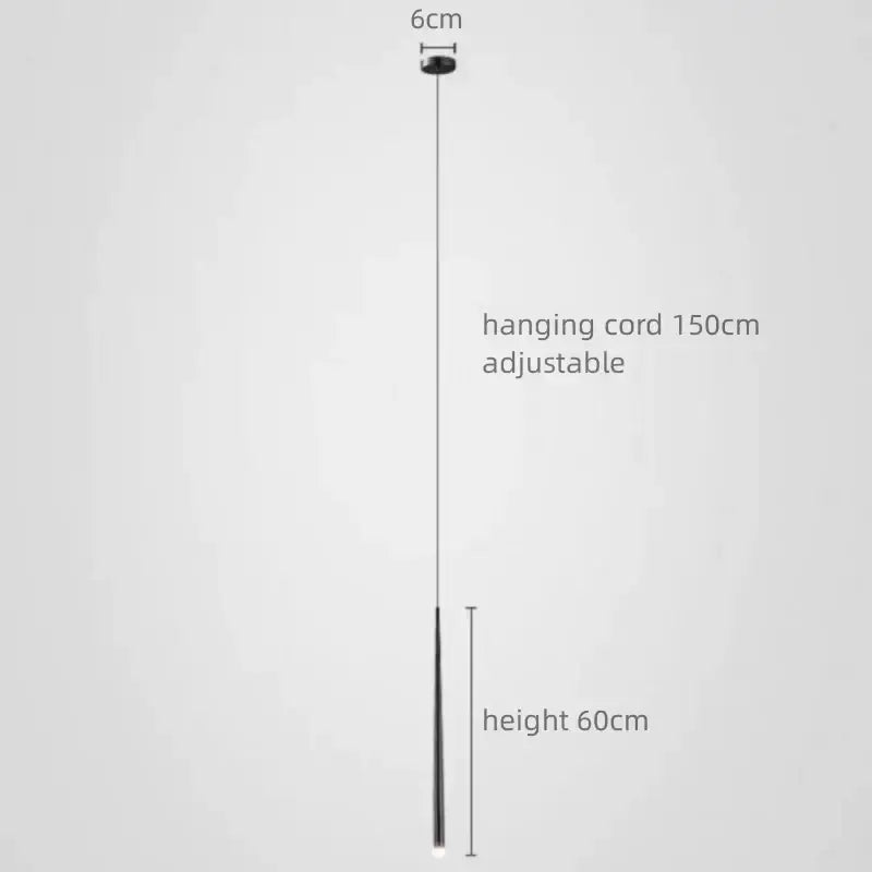 Minimalist black pendant light with cylindrical design and adjustable cord in decorbites led staircase chandelier collection