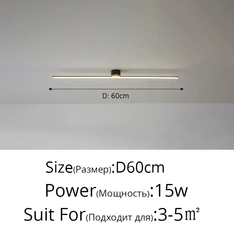 Decorbites led strip ceiling light with matte black fixture and slim white led strip for modern indoor lighting