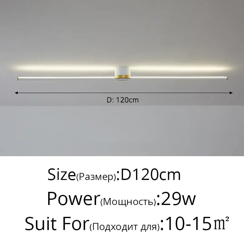 Modern minimalist decorbites led strip ceiling light with white and gold finish and warm ambient led strip ceiling lighting