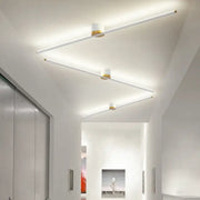 Modern white and gold decorbites led strip ceiling light with sleek linear design for stylish indoor lighting