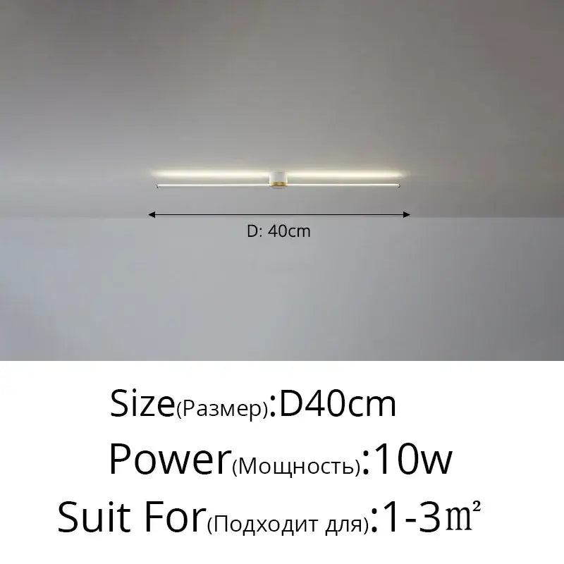 DecorBites™ led strip ceiling light with sleek modern design 40cm warm white illumination for home ambiance
