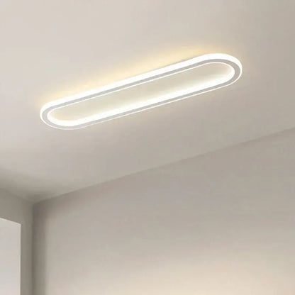 Modern white oval decorbites led strip ceiling light with sleek minimalist design for bedroom hallway living room decor