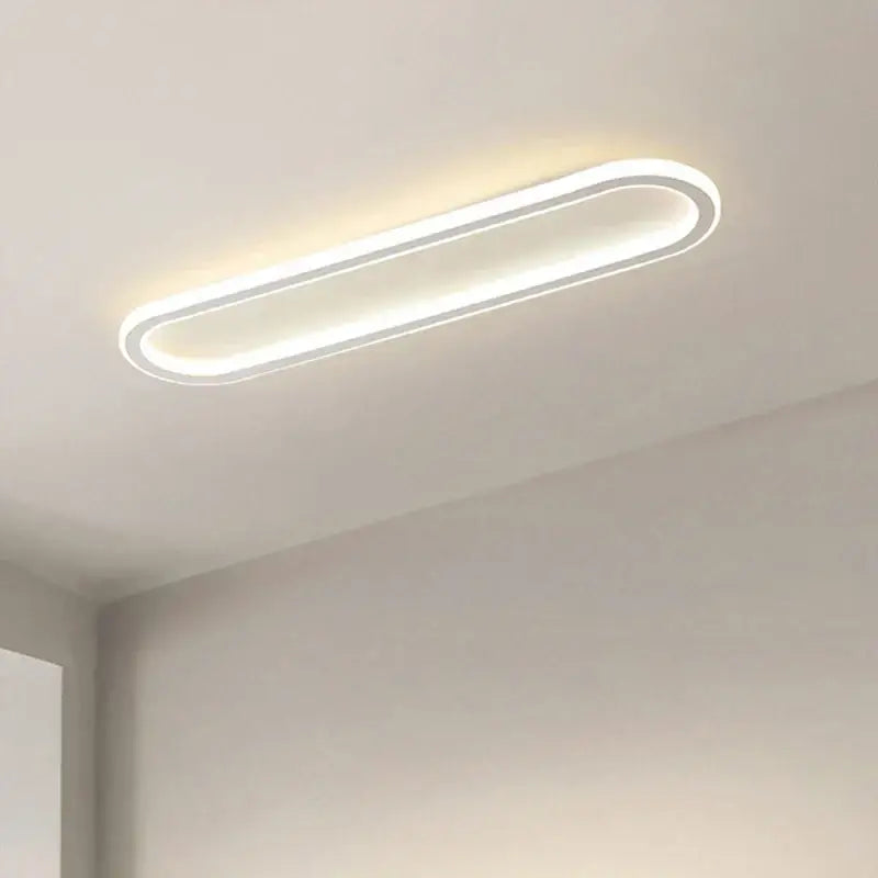 Modern white oval decorbites led strip ceiling light with sleek minimalist design for bedroom hallway living room decor