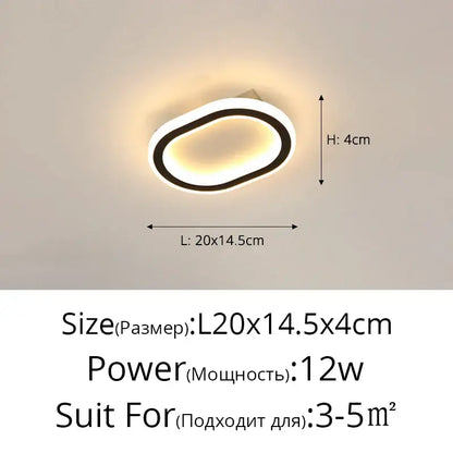 Modern oval-shaped decorbites led strip ceiling lights with sleek white and black frame emitting warm ambient glow
