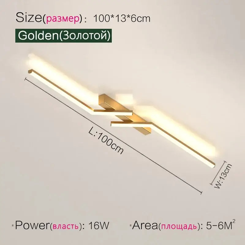 Golden modern led wall sconce with sleek angular design and warm light output for decorbites led strip ceiling lights