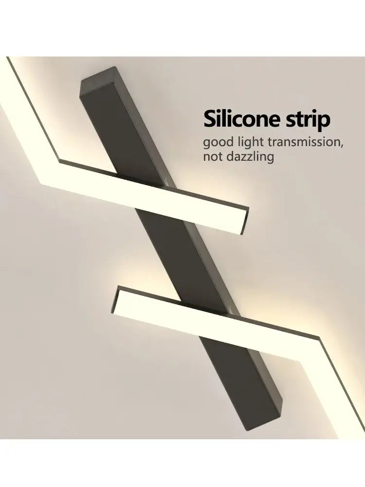 Modern black and white decorbites led strip ceiling lights with sleek silicone strip design for minimalist corridor lighting