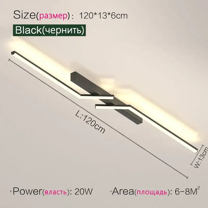 Black modern led wall-mounted light fixture with sleek angular design for decorbites led strip ceiling lights
