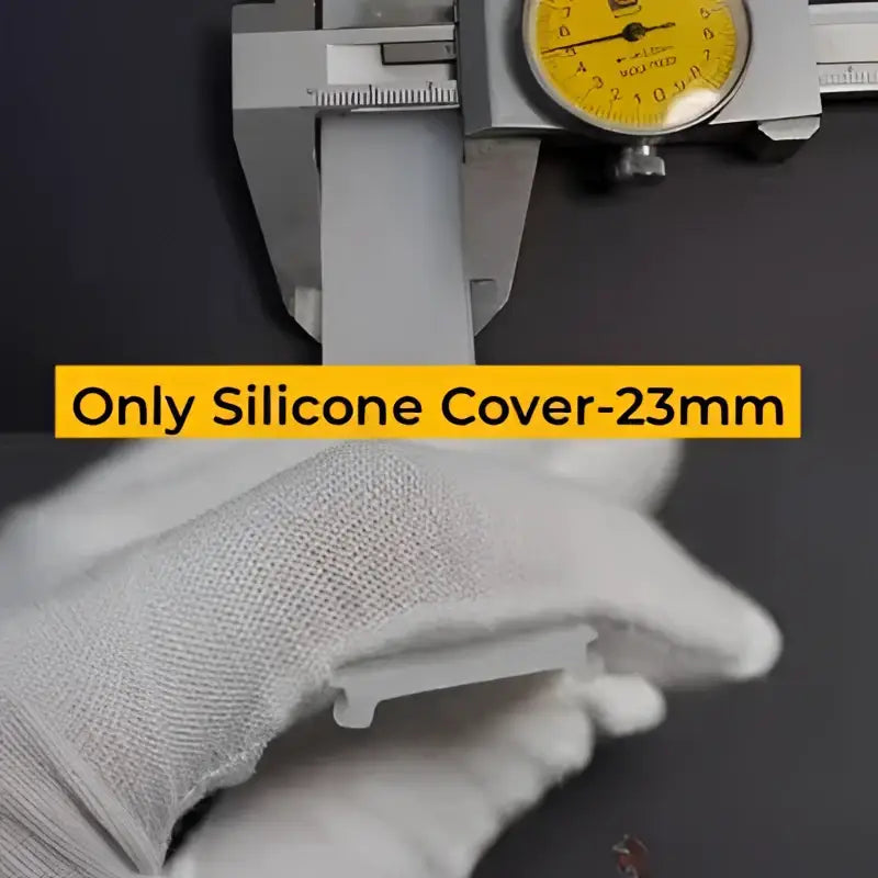 A sleek matte gray silicone cover with smooth texture and 23mm size for DecorBites led strip channel diffuser