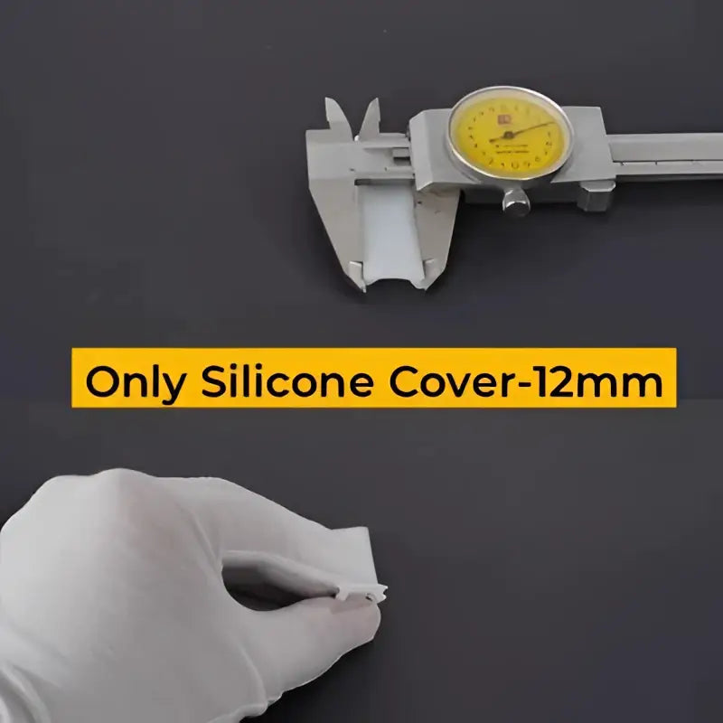 White silicone cover for DecorBites™ led strip channel diffuser measured 12mm thick for aluminum profile lighting