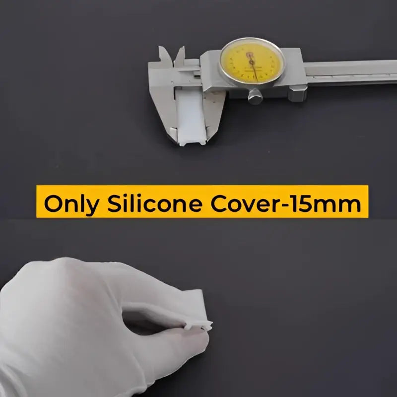 A sleek matte white 15mm silicone cover for DecorBites led strip channel diffuser in aluminum profile lighting