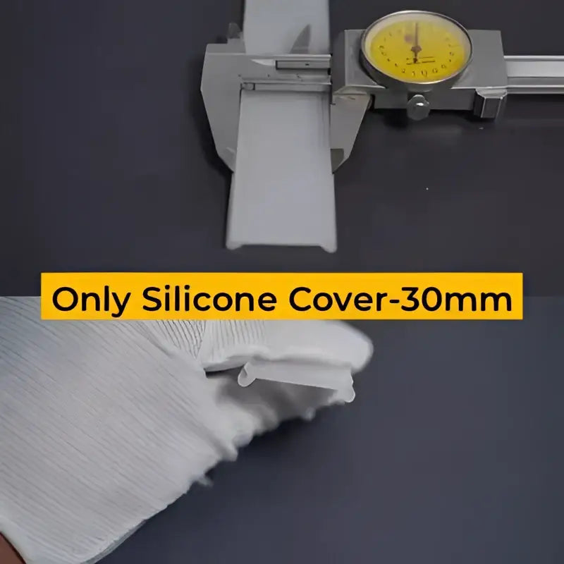 A sleek matte gray silicone cover with smooth texture and 30mm dimension for led strip channel aluminum profile