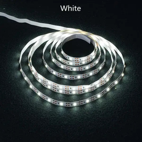 DecorBites™ led strip light with flexible slim profile and evenly spaced bright white smd2835 bulbs 50cm to 5m length