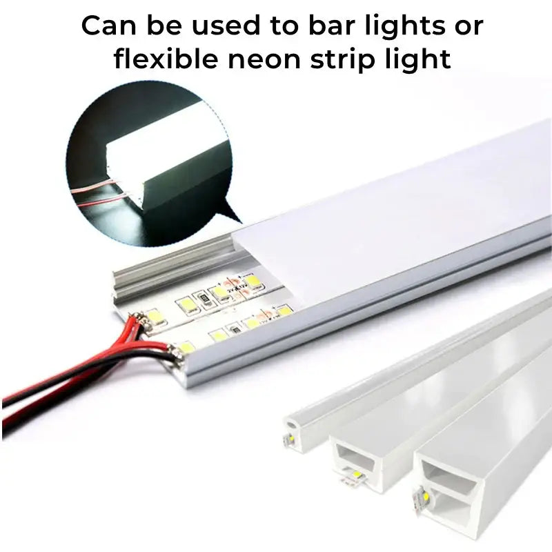 Silver aluminum led strip lights with integrated circuit board for flexible white 120 led strip lights in bar decor