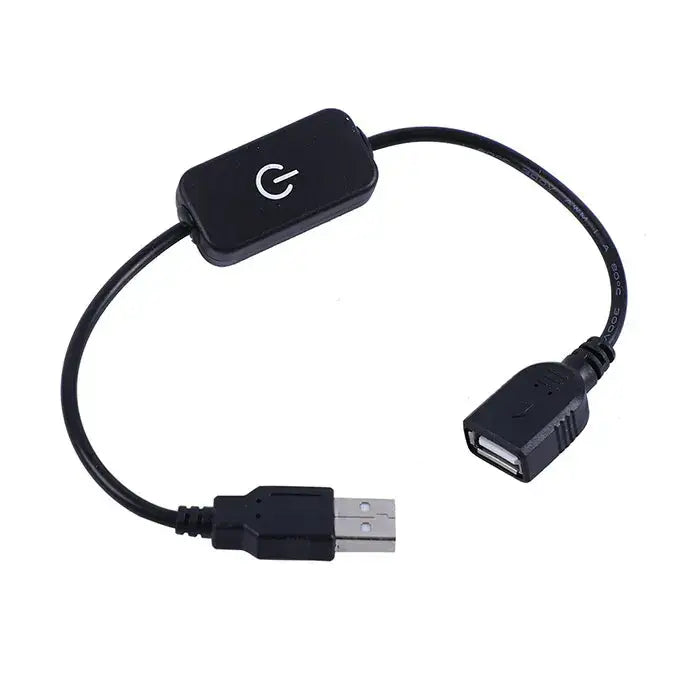 Black usb cable with power switch and two connectors for black and white led strip lights dimmer switch living room adapter