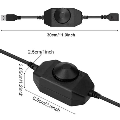Decorbites™ Luces LED en Tira Interruptor de Atenuación Cable USB con Controlador Giratorio/Táctil