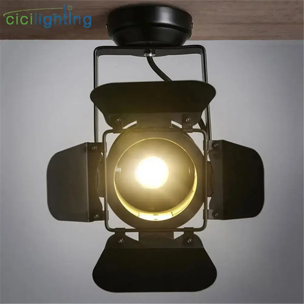 Black metal decorbites led surface mount spotlights with adjustable barn doors and warm bulb for stylish living spaces