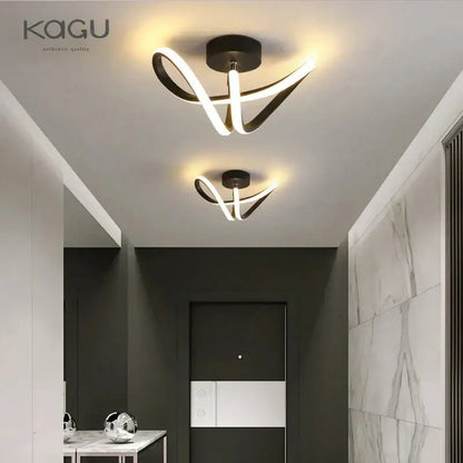 Modern black and white decorbites led surface mounted ceiling lights with sleek curved design for home lighting