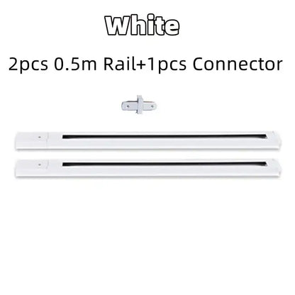 White plastic decorbites led track lighting rails with sleek minimalist design for modern living room and store lighting