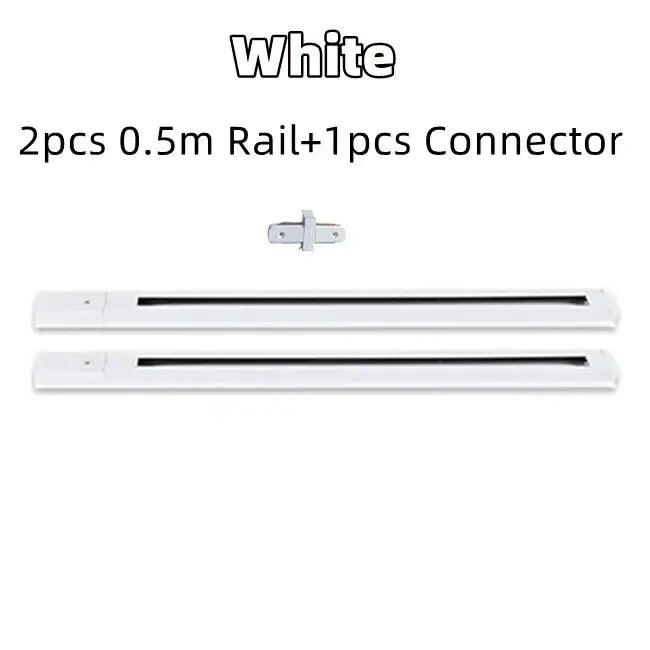 White plastic decorbites led track lighting rails with sleek minimalist design for modern living room and store lighting