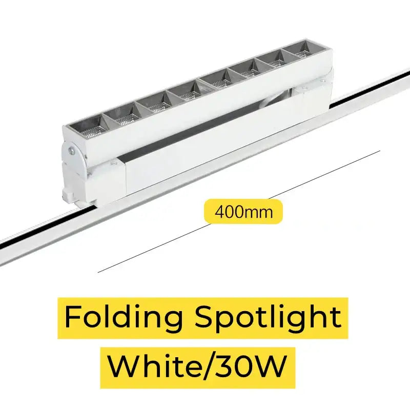 White 30w folding spotlight with adjustable segments in decorbites led track lamps for modern living room lighting