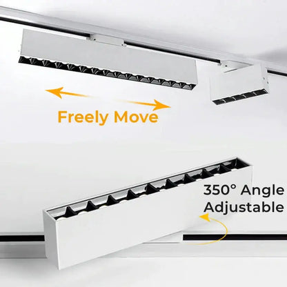 White decorbites led track light with adjustable 350° angle and freely movable design for flexible lighting