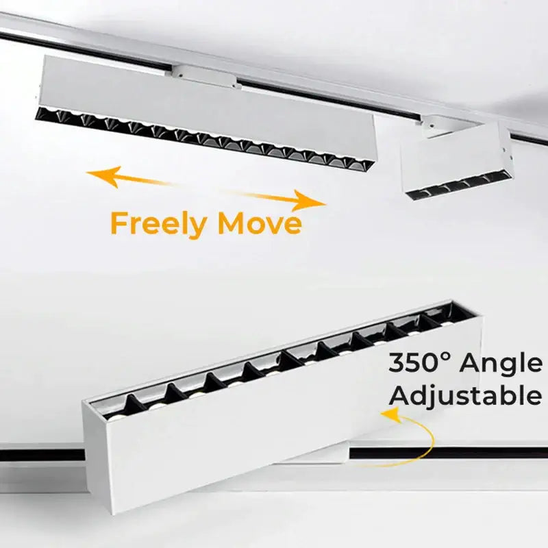 White decorbites led track light with adjustable 350° angle and freely movable design for flexible lighting