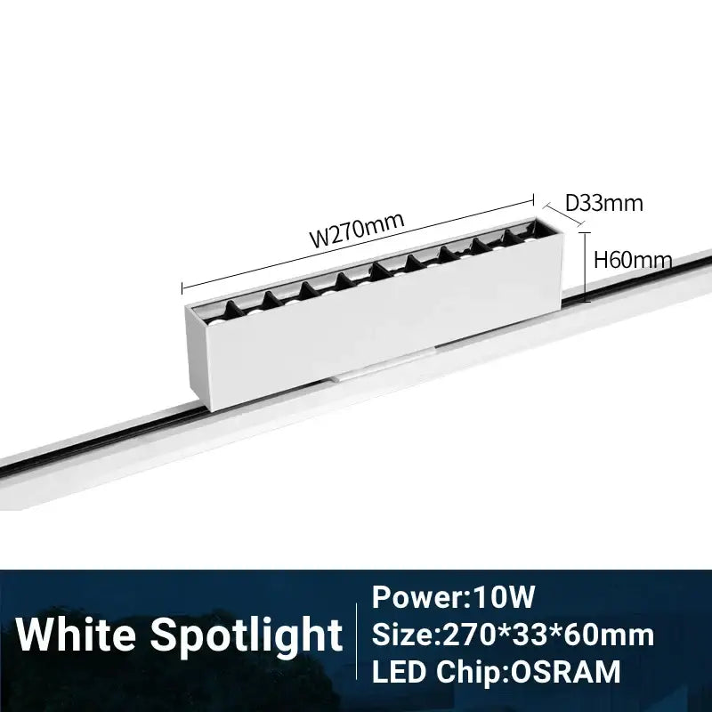 White decorbites led track light with osram led chip featuring modern adjustable grille spot design for linear lighting