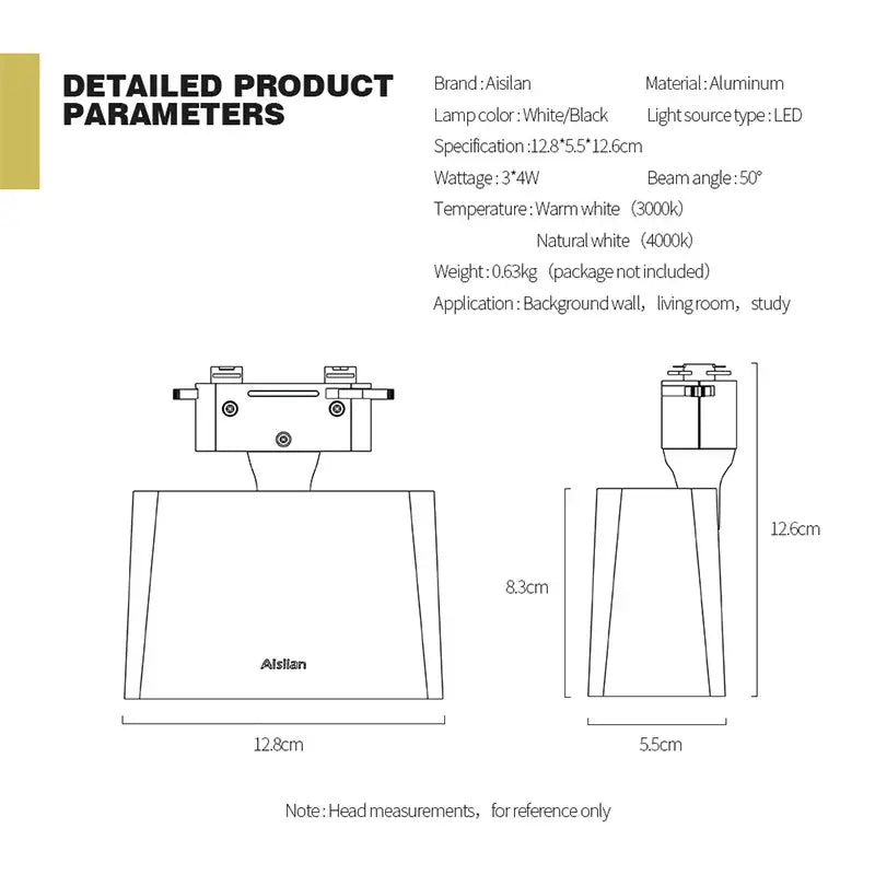 Aisilan decorbites led track light with sleek aluminum design in white and black for commercial and home use