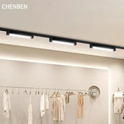 Black DecorBites™ LED track light set with sleek modern design and rail system for stylish home decor lighting