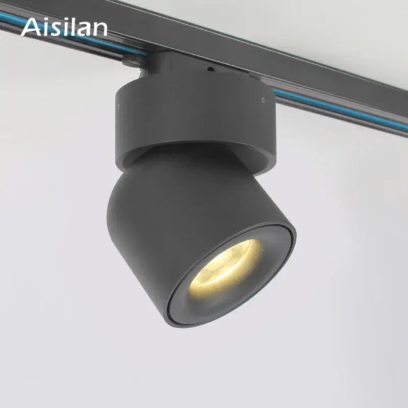 Aisilan black matte finish DecorBites led track light with sleek cylindrical design and warm led illumination