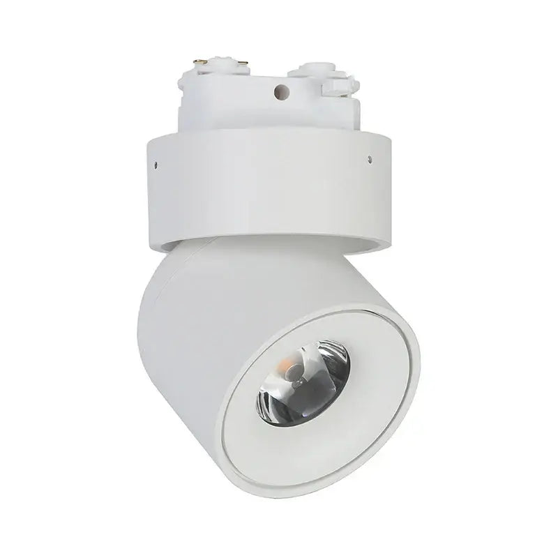White cylindrical track light with metallic reflector interior from decorbites led track light modern nordic style