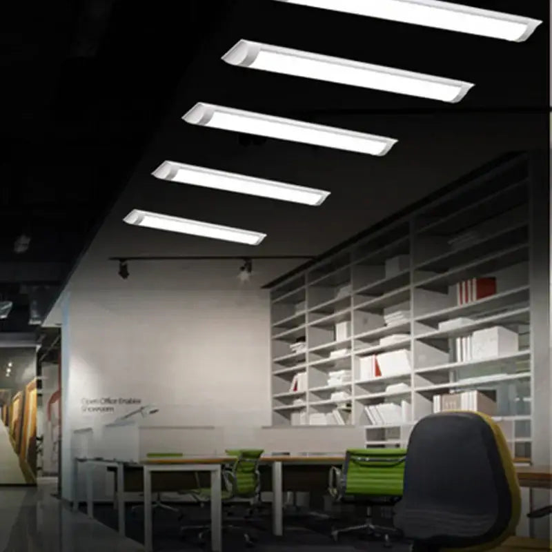 Modern white decorbites led batten tube with sleek rectangular fixtures for energy-efficient ceiling lighting