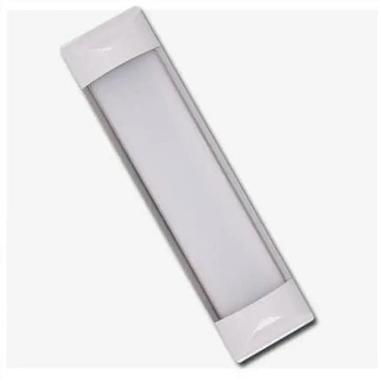 White rectangular DecorBites LED batten tube with sleek modern design and smooth plastic casing for ceiling lighting