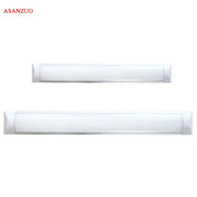 White rectangular DecorBites LED batten tube with metallic frame and frosted glass diffuser for energy-efficient lighting