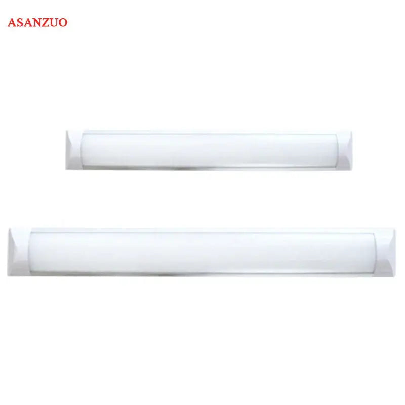 White rectangular DecorBites LED batten tube with metallic frame and frosted glass diffuser for energy-efficient lighting