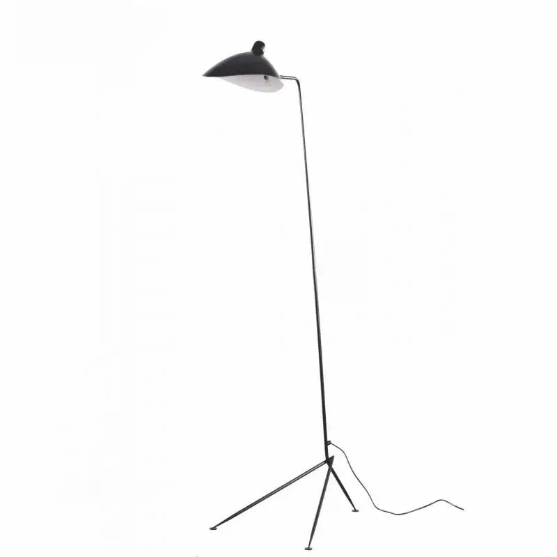 Black metal decorbites led tripod floor lamp with sleek minimalist design and adjustable spider arm tripod base
