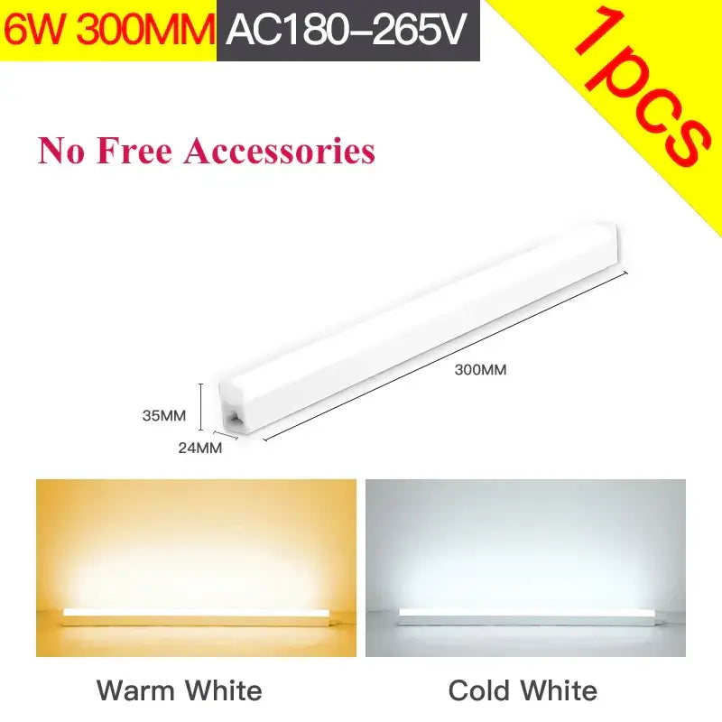 Decorbites™ 300mm white led tube fixture with warm white and cold white illumination for living room lighting